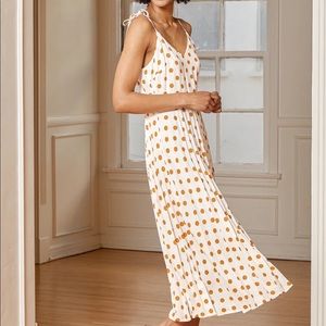Lulu Nostalgic Love White Polka Dot Dress